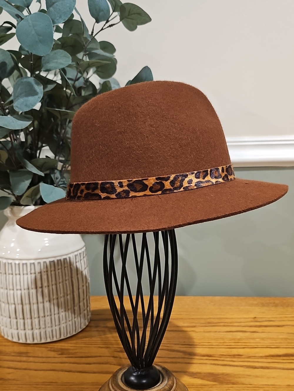 Brown Wool Fedora Hat